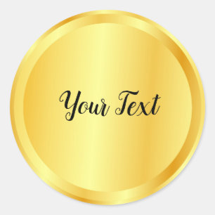 Fügen Sie Ihren Text Faux Gold Blank Glamour Vorla Runder Aufkleber