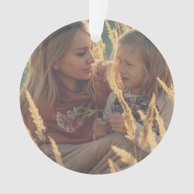 Fügen Sie Ihren Text Foto Weihnachten personalisie Ornament (Vorderseite)