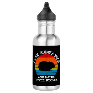Fügen Sie Ihren Text, Guinea Pig auf Red Blue Suns Edelstahlflasche
