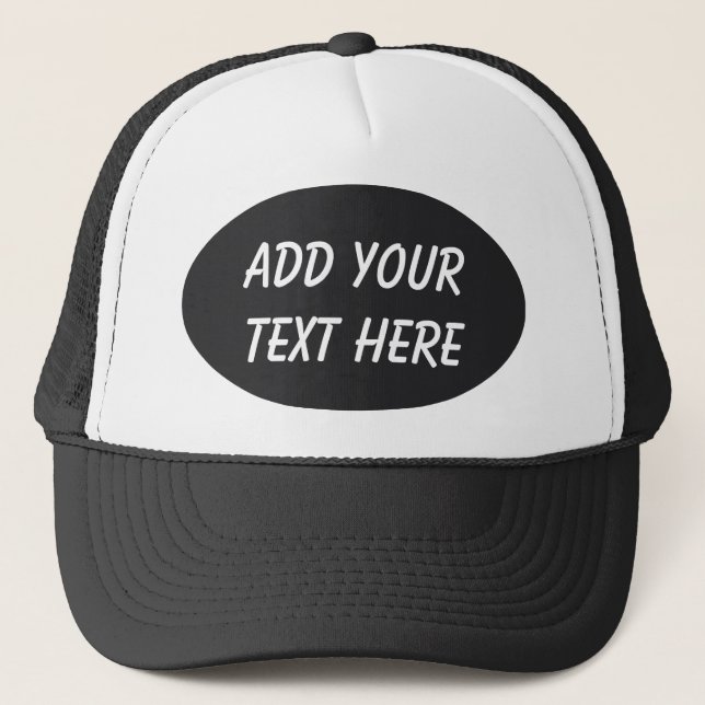 FÜGEN SIE IHREN TEXT HIER-HAT HINZU TRUCKERKAPPE (Vorderseite)