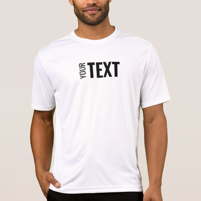 Fügen Sie Ihren Text hier Vorlage Mens Acwear Spor T-Shirt (Vorderseite)