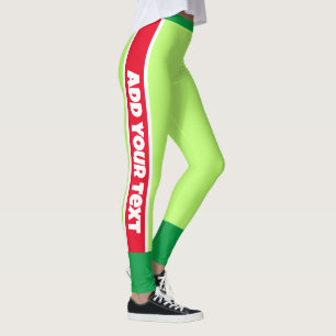 Fügen Sie Ihren Text hinzu l Boho-Farben l Neon l Leggings
