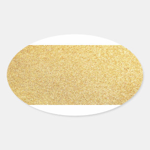 Fügen Sie Ihren Text hinzu Modernes Gold Glitter B Ovaler Aufkleber