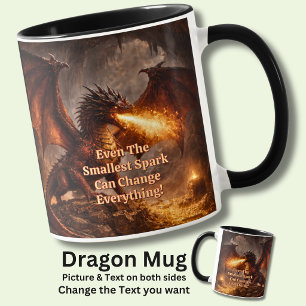 Fügen Sie Ihren Text hinzu. Name Feuerdrache in se Tasse