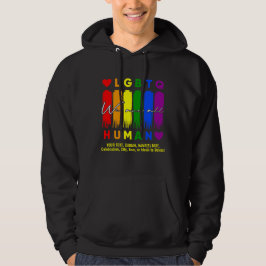 Fügen Sie Ihren Text hinzu, wir sind alle menschli Hoodie