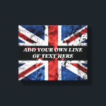 Fügen Sie Ihren Text in englischer Flagge Throw Pi Leinwanddruck<br><div class="desc">Fügen Sie Ihren Text unter englischer Flagge hinzu</div>