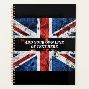 Fügen Sie Ihren Text in englischer Flagge Throw Pi Planer