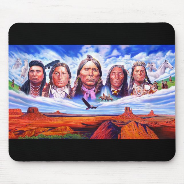 Fügen Sie Ihren Text Indianerchiefs hinzu Mousepad (Vorne)