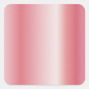 Fügen Sie Ihren Text Monogramm Name Logo Roségold  Quadratischer Aufkleber