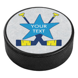 Fügen Sie Ihren Text oder Nummer Eishockey Goalie Eishockey Puck