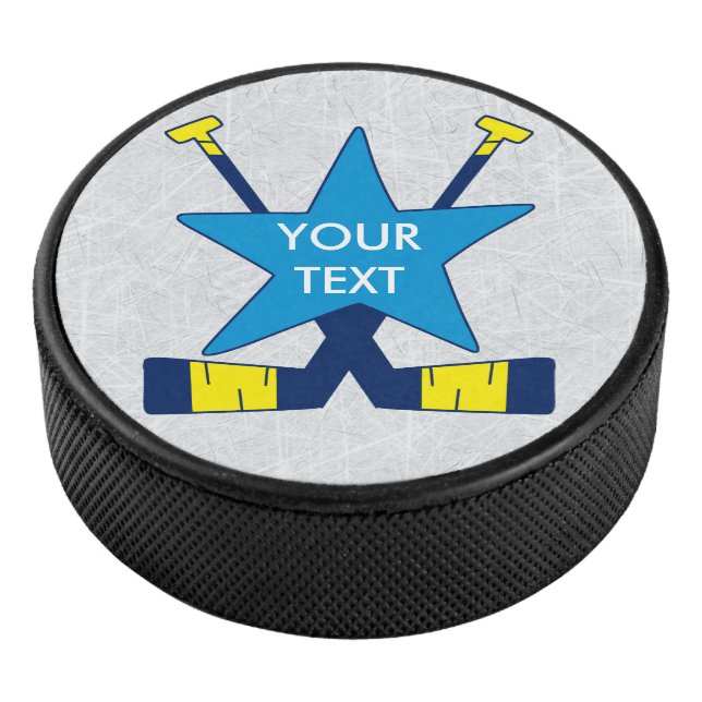 Fügen Sie Ihren Text oder Nummer Eishockey Goalie  Eishockey Puck (3/4)