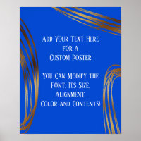 Fügen Sie Ihren Text Scribbled Gold Ovals Royal Bl
