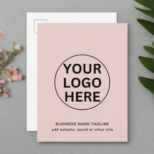 Fügen Sie Ihren Text und Ihr Logo hinzu l Werbetex Postkarte