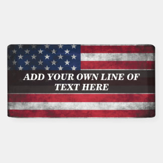 Fügen Sie Ihren Text unter amerikanischer Flagge h Banner