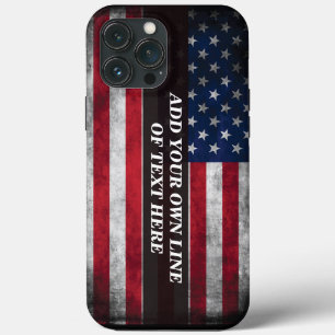 Fügen Sie Ihren Text unter amerikanischer Flagge h Case-Mate iPhone Hülle