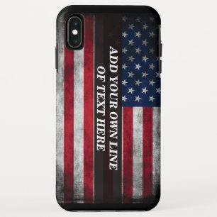 Fügen Sie Ihren Text unter amerikanischer Flagge h Case-Mate iPhone Hülle