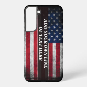 Fügen Sie Ihren Text unter amerikanischer Flagge h Samsung Galaxy Hülle