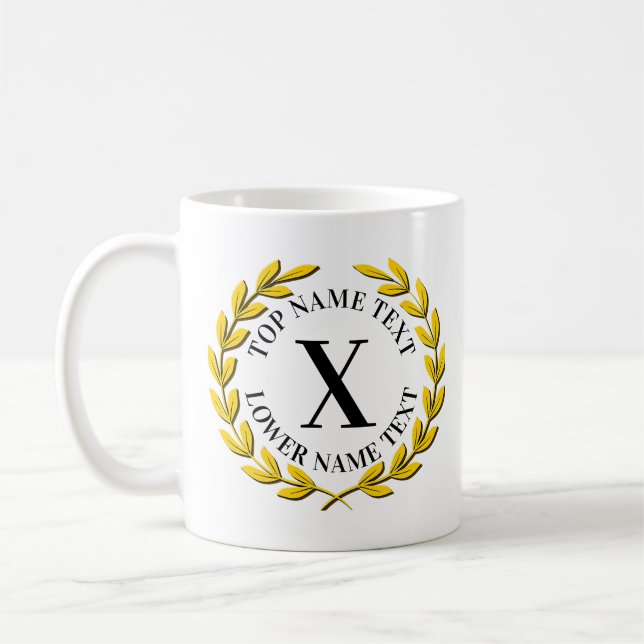 Fügen Sie Ihren ursprünglichen Namen oder Text Gol Kaffeetasse (Links)