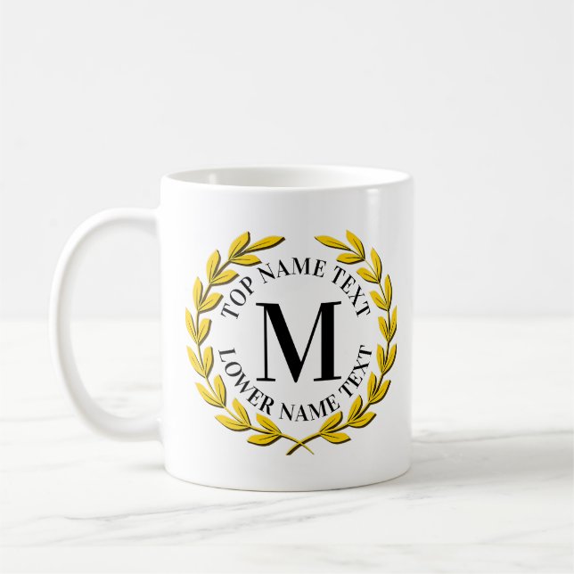 Fügen Sie Ihren ursprünglichen Namen oder Text Gol Kaffeetasse (Links)