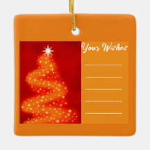 Fügen Sie Ihren Wunsch Rot und Gold Weihnachtsbaum