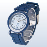 Fügen Sie Initialen Herzen blauen Kinder Armbanduhr<br><div class="desc">Diese hübsche Kinderuhr ist ideal, um eine persönliche Touch hinzuzufügen! Passen Sie es mit den Initialen Ihres Kindes an. Es ist ein lustiges und praktisches Accessoire, das den Kleinen dabei hilft, die Zeitspur behalten und dabei Stilvoll bleibe. Die Farben und das süße Design machen es zu einem großartigen Geschenk für...</div>