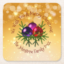 Fügen Sie Name Matching Christmas auf Gold Square
