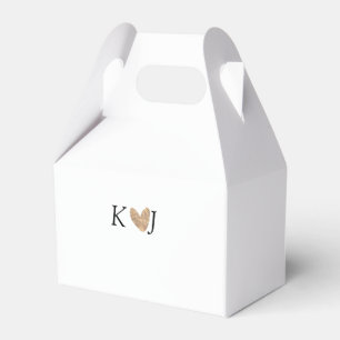 Fügen Sie Pärchenbrief Hochzeit goldenes Herz Glit Geschenkschachtel