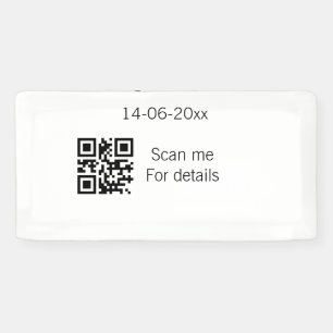 Fügen Sie Pärchenname Datum Jahr Q R Code hier Hoc Banner