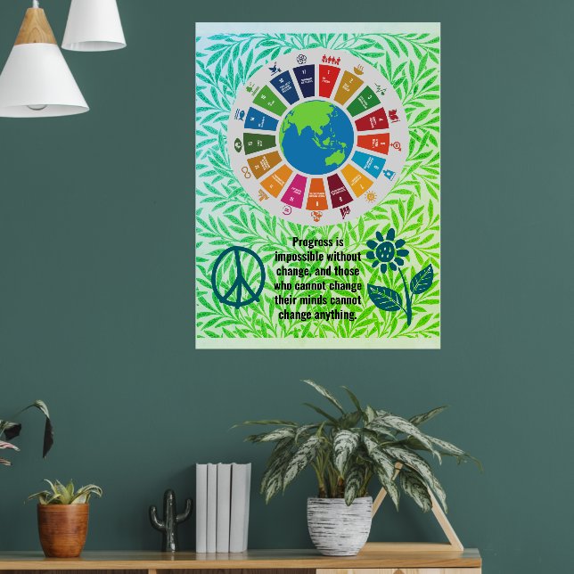 Fügen Sie Personalisierte Zitattexte trendy Geburt Poster (Wohnzimmer 1)