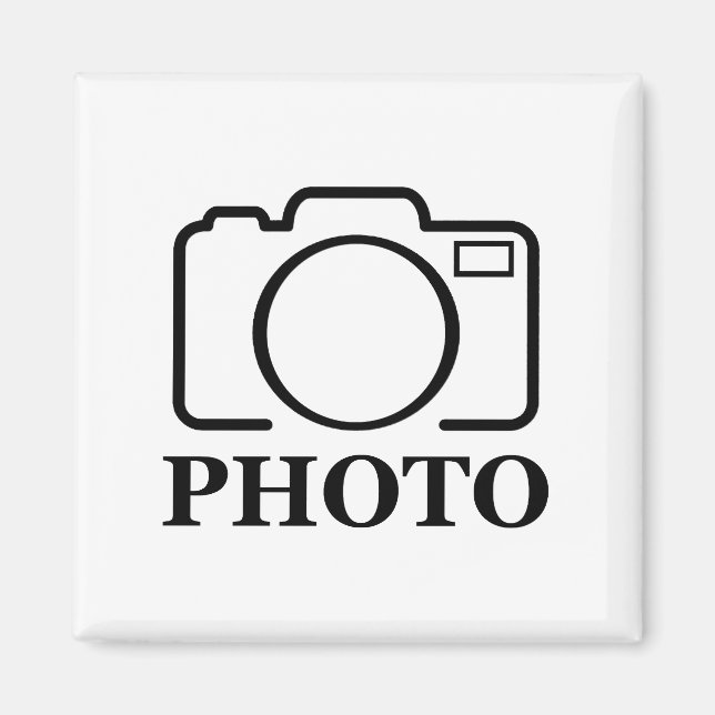 Fügen Sie Personalisiertes Foto Hochzeit Modernes  Magnet (Vorne)