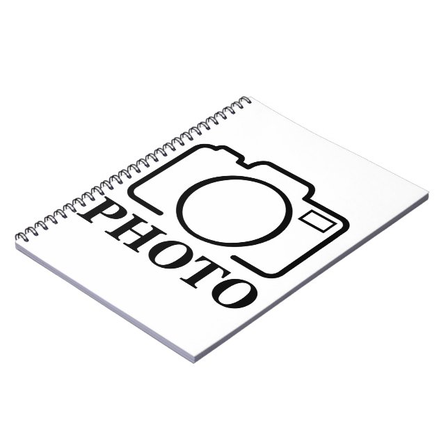 Fügen Sie Personalisiertes Foto Hochzeit Modernes  Notizblock (Linke Seite)