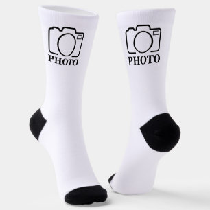 Fügen Sie Personalisiertes Foto Hochzeit Modernes Socken