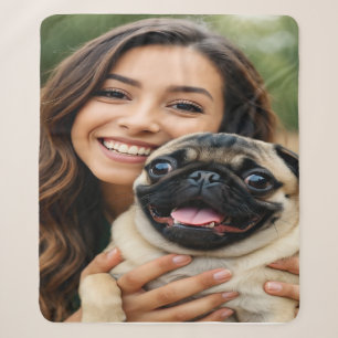 Fügen Sie Pug-Foto Personalisieren Anpassen hinzu Sherpadecke