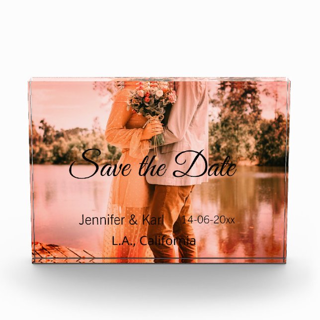 Fügen Sie Save the Date das Foto mit dem Namen des (Vorderseite)