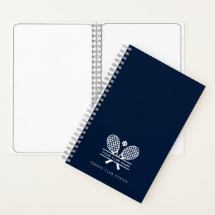 Fügen Sie Sport Club Name Tennis Team Office Navy  Notizbuch