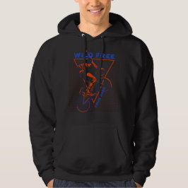 Fügen Sie Text-BMX Extreme Freestyle Red Geometric Hoodie