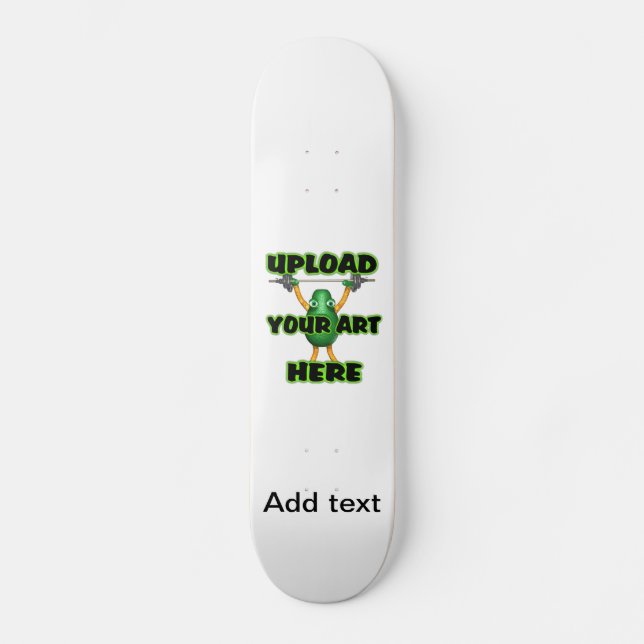 Fügen Sie Text diesem coolen Leopard Skateboard (Vorderseite)