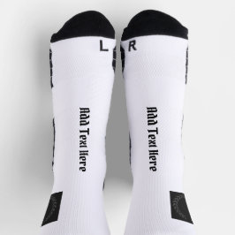 Fügen Sie Text hier gedruckte Crew mit Kronenblätt Socken