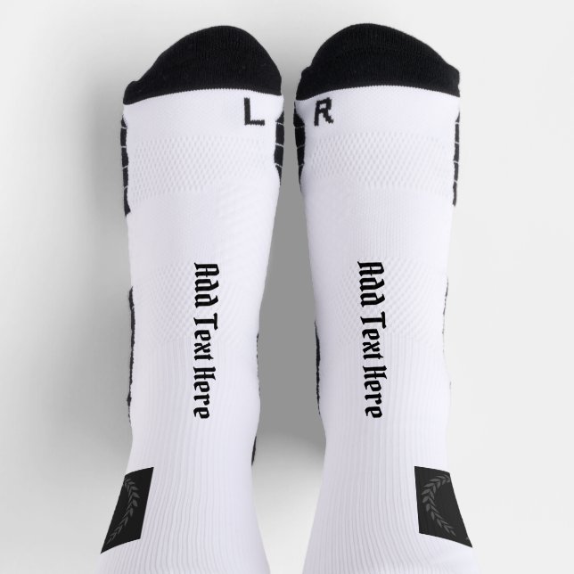 Fügen Sie Text hier gedruckte Crew mit Kronenblätt Socken (Oben)