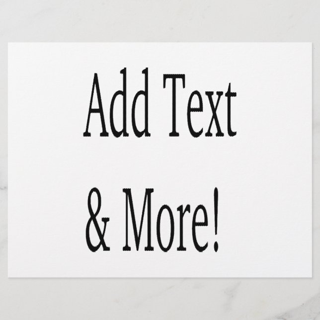 Fügen Sie Text & Mehr hinzu! Individualisieren Sie Flyer (Vorne)