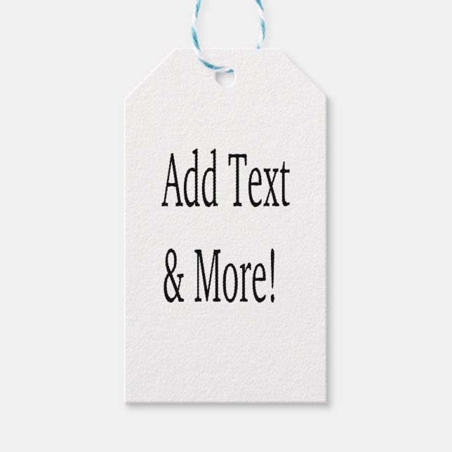 Fügen Sie Text & Mehr hinzu! Individualisieren Sie Geschenkanhänger (Vorderseite)