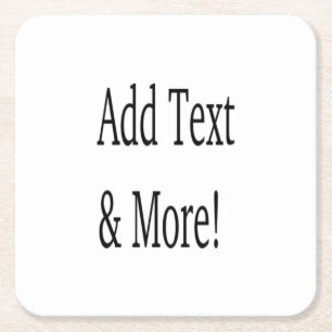 Fügen Sie Text & Mehr hinzu! Individualisieren Sie Rechteckiger Pappuntersetzer
