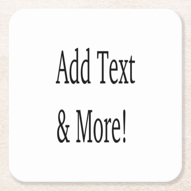 Fügen Sie Text & Mehr hinzu! Individualisieren Sie Rechteckiger Pappuntersetzer (Vorderseite)