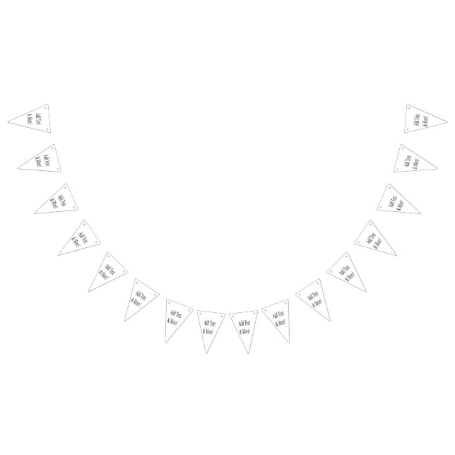 Fügen Sie Text & Mehr hinzu! Individualisieren Sie Wimpelkette (Alle)