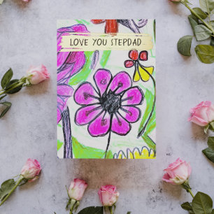 Fügen Sie unserem Kind Zeichnend Foto Niedlich Cus Folien Feiertagskarte