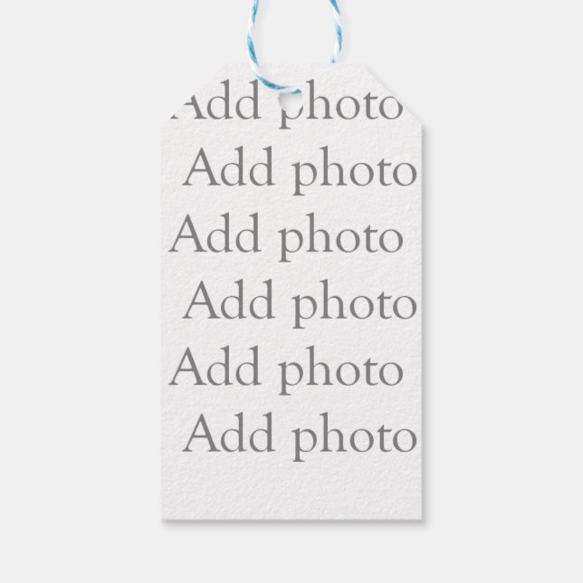 Fügen Sie unseren eigenen Foto-Geschenktag hinzu Geschenkanhänger (Rückseite)