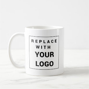 Fügen Sie Unternehmens- und Markenlogo Unternehmen Kaffeetasse