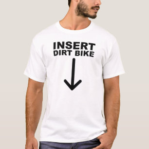 Fügen Sie weißen Ditbike lustigen T - Shirt ein