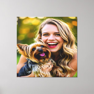 Fügen Sie Yorkshire Terrier-Foto Personalisieren Leinwanddruck