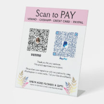 Fügen Sie zwei QR Codes Venmo Pay Hier Pedestzeich